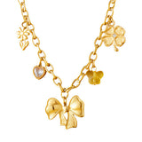 NECKLACE, 18K GOLD PLATED STEEL