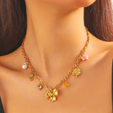 NECKLACE, 18K GOLD PLATED STEEL