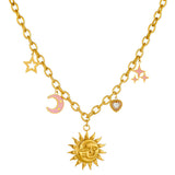 NECKLACE, 18K GOLD PLATED STEEL