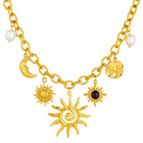 NECKLACE, 18K GOLD PLATED STEEL