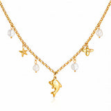 NECKLACE, 18K GOLD PLATED STEEL