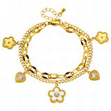 BRACELET, 18K GOLD PLATED STEEL