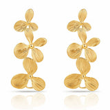 EARRINGS, 18K GOLD PLATED STEEL
