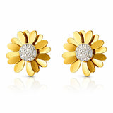 EARRINGS, 18K GOLD PLATED STEEL