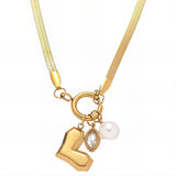NECKLACE, 18K GOLD PLATED STEEL