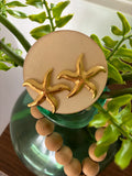 EARRINGS, 18K GOLD PLATED STEEL