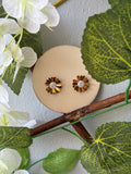 EARRINGS, 18K GOLD PLATED STEEL