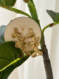 EARRINGS, 18K GOLD PLATED STEEL